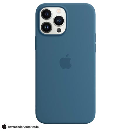Capa para iPhone 13 Pro Max com MagSafe de Silicone Azul Vintage
