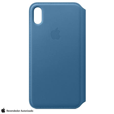 Menor preço em Capa Folio para iPhone XS Max de Couro Azul Cape Cod - Apple - MRX52ZM/A
