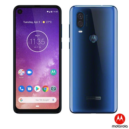 Menor preço em Smartphone Motorola One Vision Azul Safira, com Tela de 6,3", 4G, 128 GB e Câmera Dupla de 48MP + 5MP - XT1970-1