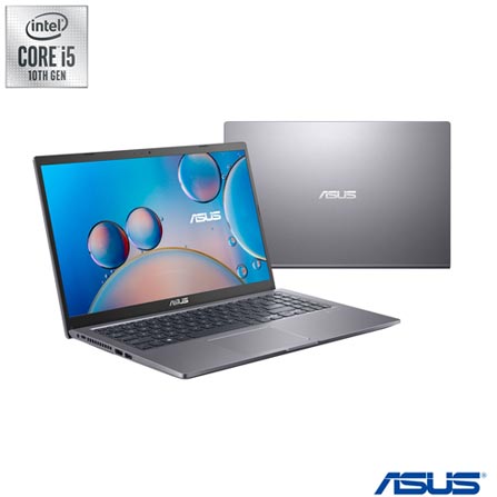 Notebook Asus, Intel Core i5-1035G1, 8GB, 256GB SSD, Intel® HD Graphics 620, Tela de 15,6″, Cinza – X515JA-EJ592T
