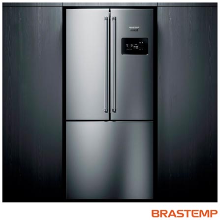 Menor preço em Refrigerador Side Inverse Brastemp de 03 Portas Frost Free com 540 Litros Painel Eletrônico Inox - BRO81AR