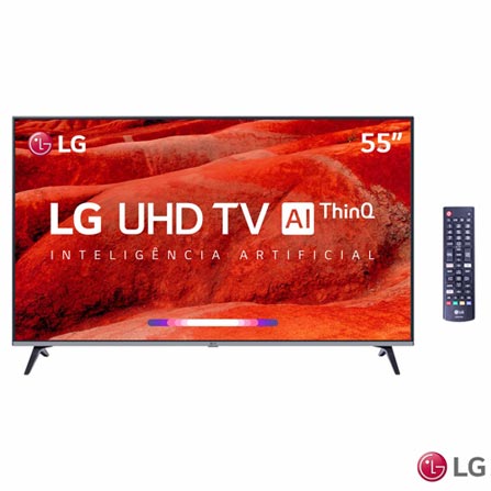 Menor preço em Smart TV UHD 4K LG LED 55" com Google Assistant, Home Dashboard e Wi-Fi - 55UM7520PSB
