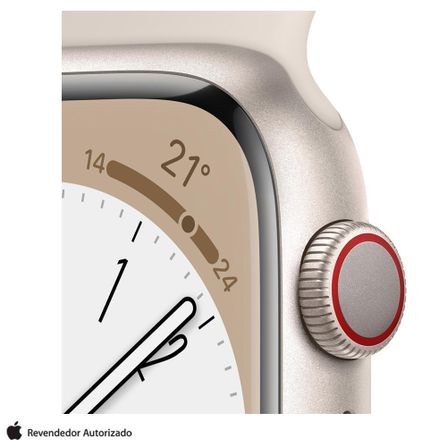 その他 その他 Apple Watch Series 8 (GPS + Cellular 45 mm) Caixa de Alumínio Estelar,  Pulseira Esportiva Estelar