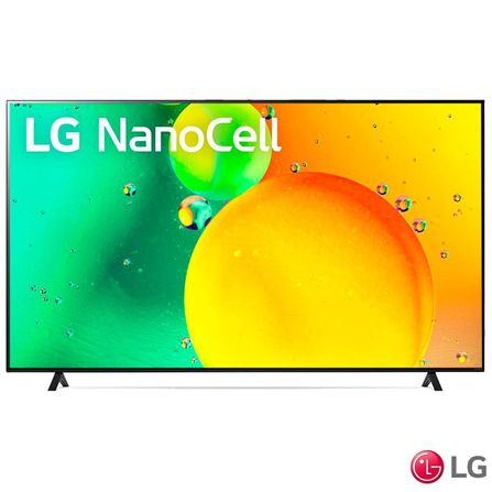 Smart TV 4K LG NanoCell 65” 65NANO75SQ com A7 Gen5 AI Processor 4K, Controle Smart Magic, Google, Al...