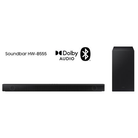 Soundbar Samsung HWB555 com 2.1 Canais Wireless com Dolby Digital 2.0 e Bluetooth