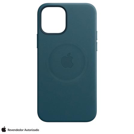 Capa para iPhone 12 Pro Max em Couro Azul Báltico - Apple