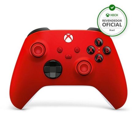 Controle Sem Fio Xbox Pulse Red, Series e PC, QAU-00066 - ShopB - 14 anos!
