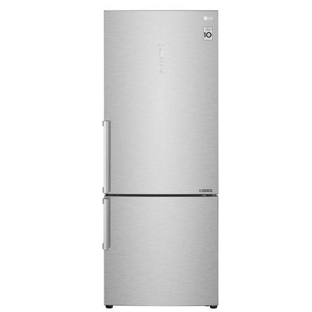 Refrigerador Smart LG 451 Litros Bottom Freezer Inverter com Nature Fresh Aço Escovado GCB659BSB1.ANSGSBS