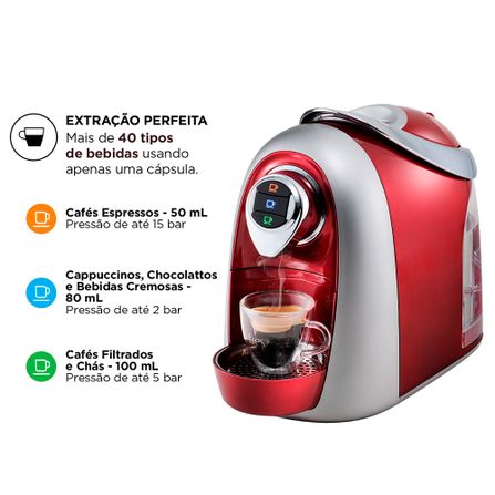 Máquina De Café Expresso Vermelho Modo S04 - Cheffe House