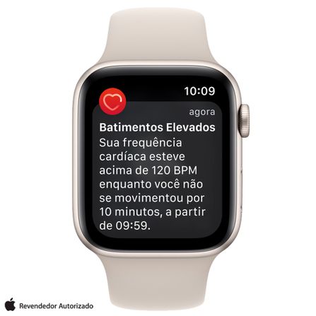 Comprar Apple Watch SE GPS • Caixa estelar de alumínio – 44 mm • Pulseira  esportiva estelar – P/M - Apple (BR)