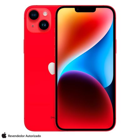 iPhone 14 Plus Apple (128GB) Red, Tela de 6,7", 5G e Câmera de 12MP