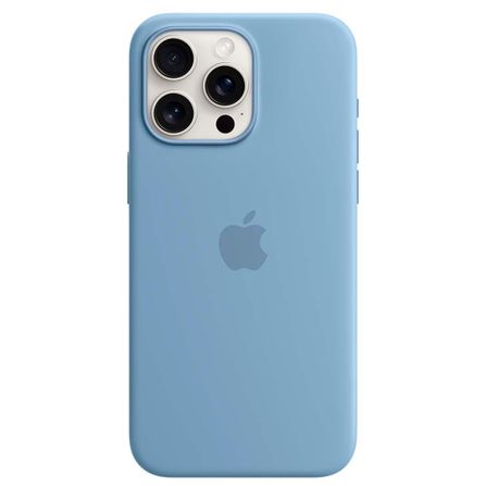 Capa para iPhone 15 Pro Max com MagSafe de Silicone Azul-inverno - Apple -  MT1Y3ZM/A